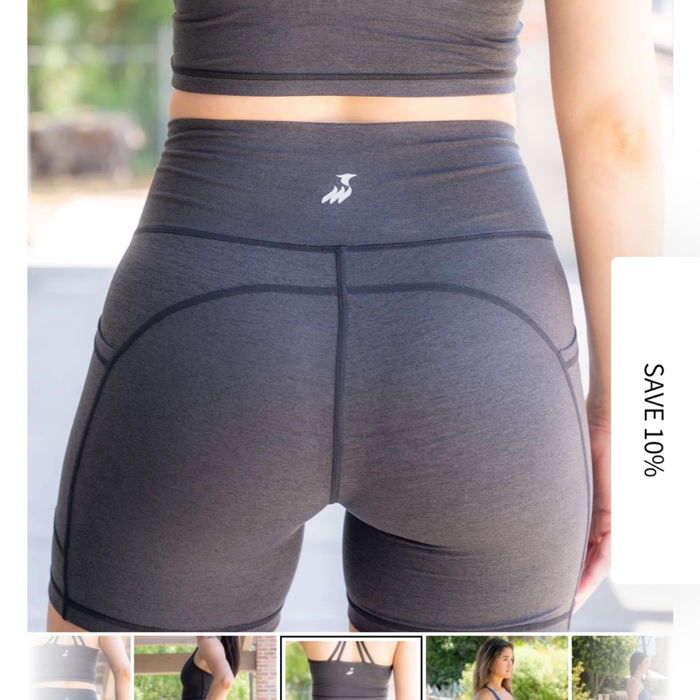 Women's Gray High-Waisted Shorts